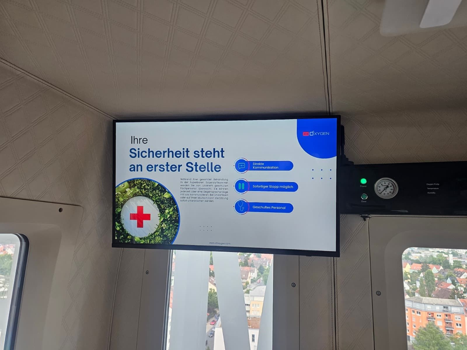 Digitale Steuerung einer X4OXYGEN Sauerstoffkammer